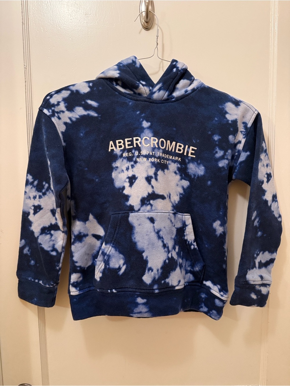 Abercrombie & Fitch Navy and White Tie-Dye Kids Hoodie